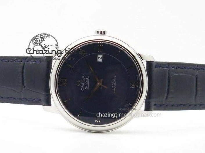0701 De Ville MK 1:1 Best Edition SS Blue Dial On Black Leather Strap A Lightweight 8258